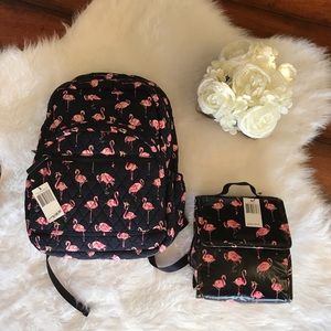 Vera Bradley Flamingo Fiesta backpack & lunch sack